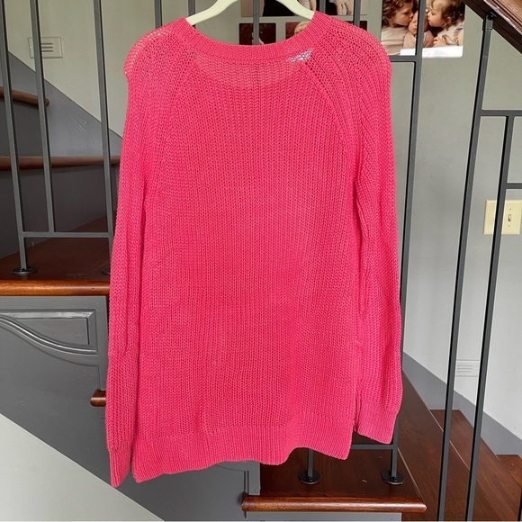 Trina Turk scoop neck peachy pink size medium sweater - Picture 3 of 9